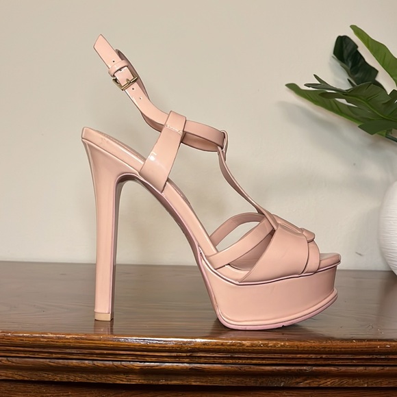 Aldo Shoes - Aldo T-strap Patent Leather Platform Heels